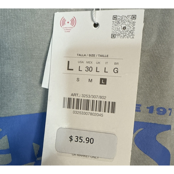 Zara Paris Tee T-Shirt, Large, Grey - Picture 4 of 4